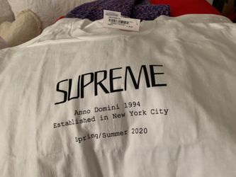 Brand new Supreme Anno Domini t shirt in large SS20. Looking to