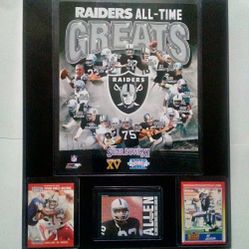 Raiders All-Time Greats Wall Plaque