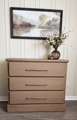 Refinished solid wood dresser, Simmons Brand
