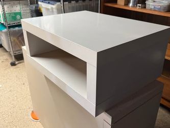 White Desktop Shelf Riser- Monitor or Printer Stand