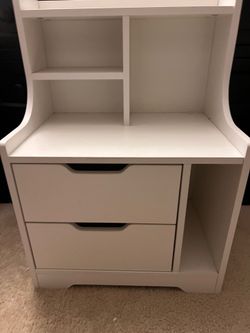 White bedside table/nightstand