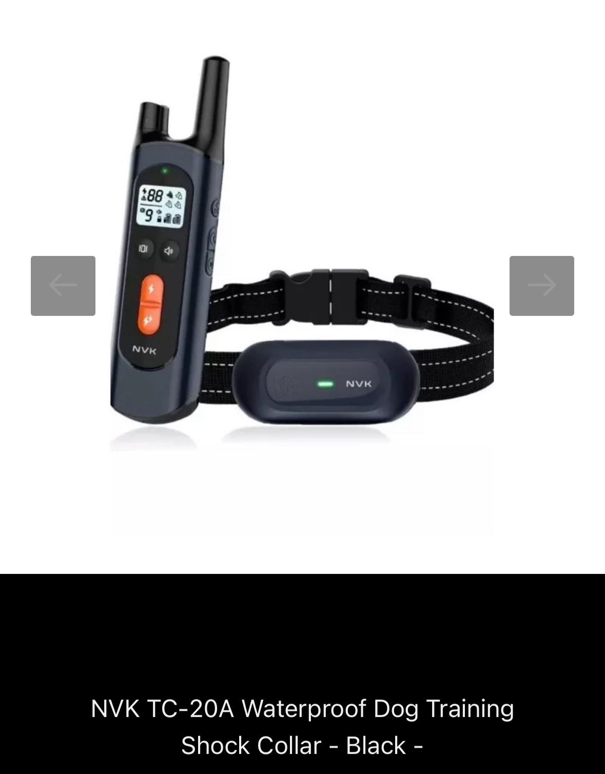NVK Shock , Vibrate, Dog Training Collar with Remote for Small Medium Large Dogs, Rechargeable Dog Shock Collar with Shock, Vibration, Beeps M