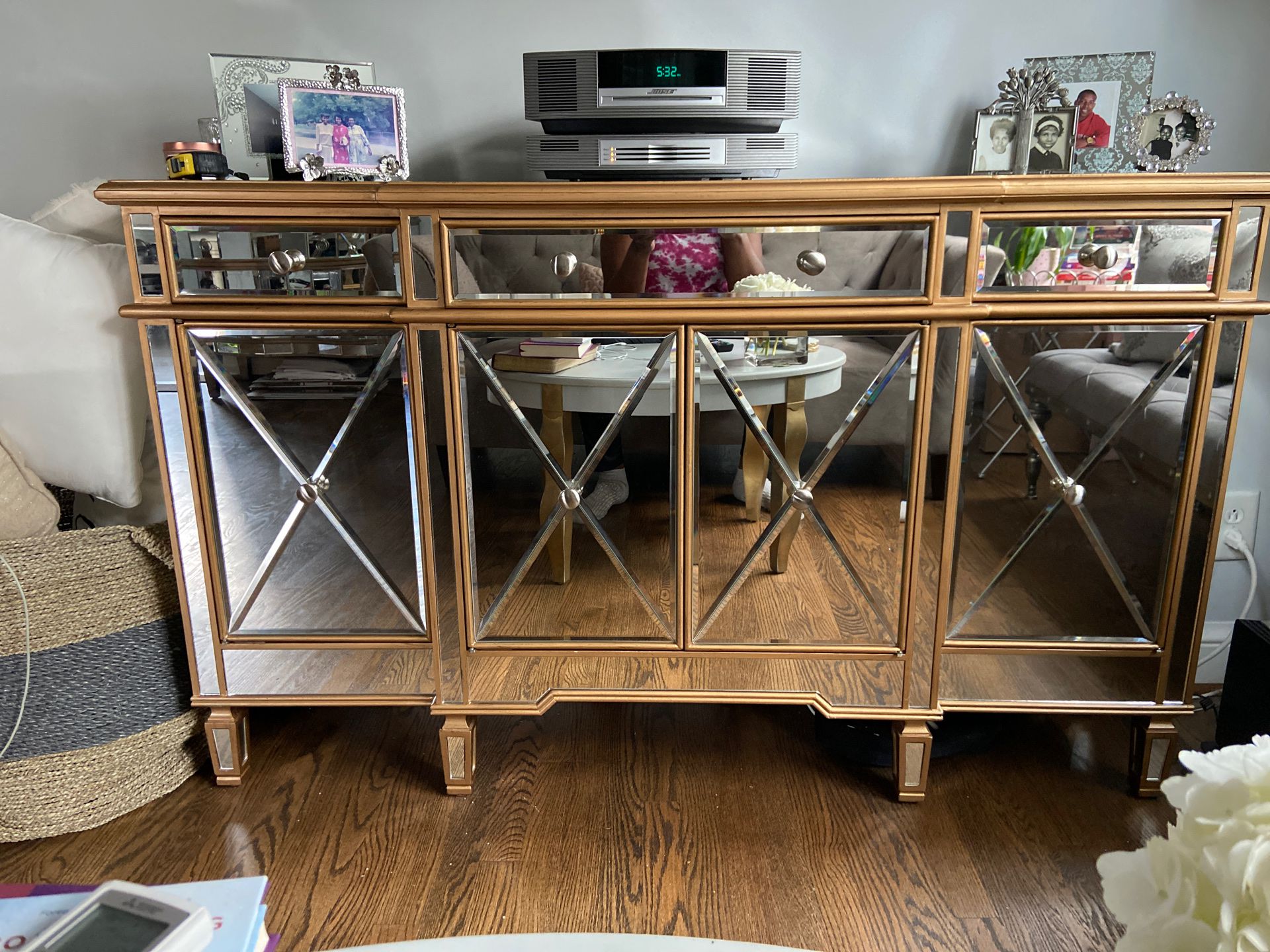 Beautiful Mirrored Buffet - Excellent Condition