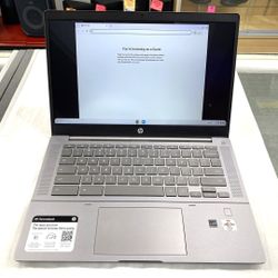 Hewlett Packard 14B-NA0010NR 14” FHD TouchScreen ChromeBook Laptop ChromeOS AMD Silver 3050C @ 2.3 Ghz, 4 Gb, 64 Gb eMMC Hdd with Charg TPW013983