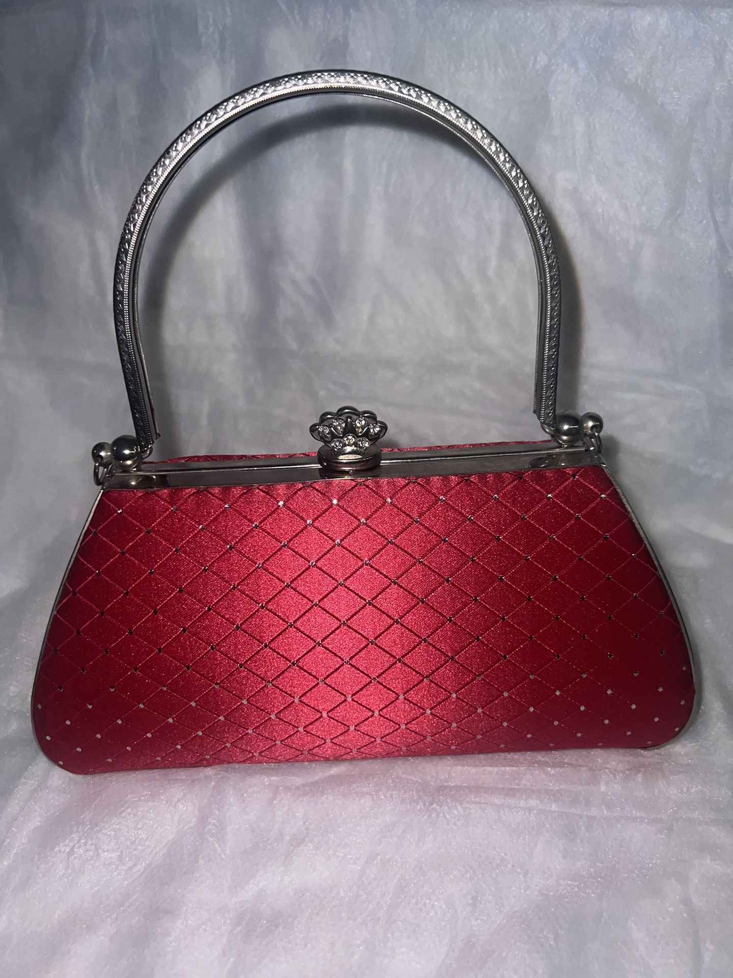Pink Purse With Silver Trim