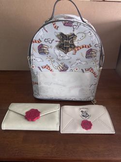 Harry Potter Mini Backpack + 2 Matching Wallets – 3-Piece Set