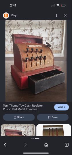Vintage old  tom thumb toy cash register