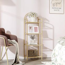 Gold and glass shelf