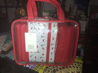 Makeup Bags Red 4pc