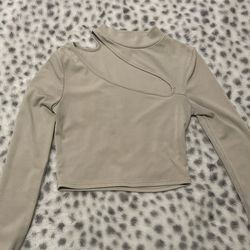 Beige/nude Crop Top