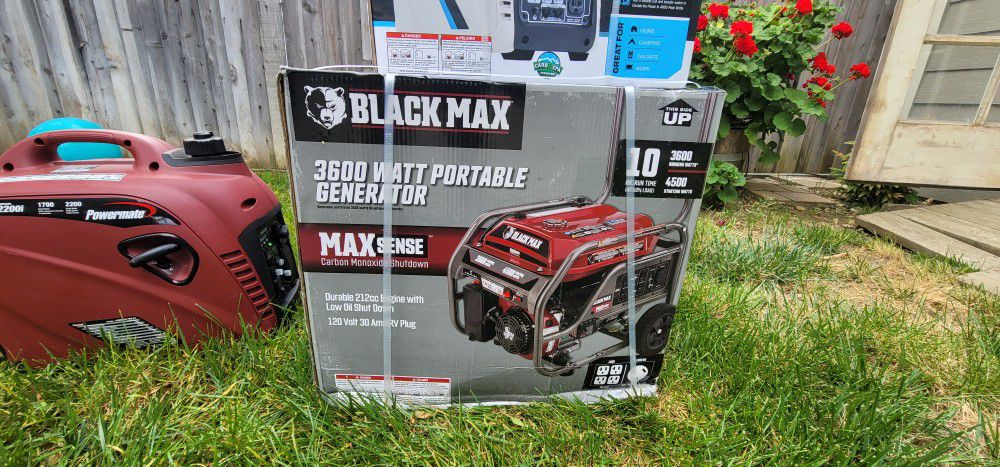 3600 Black Max Generator 