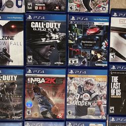 PS4 Games - Each Sold Separately Prices are $15 - $50