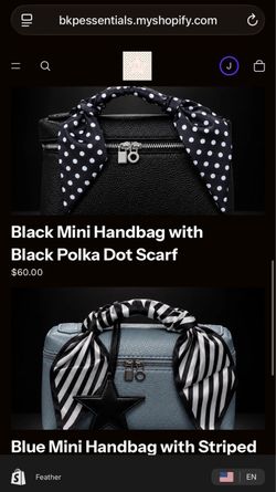 Mini hand bags with scarf & charm included