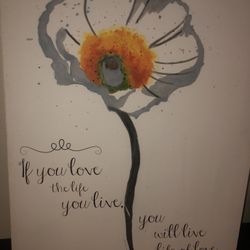 Flower Wall Decor Photo With Frame