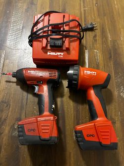 Hilti drill and flashlight