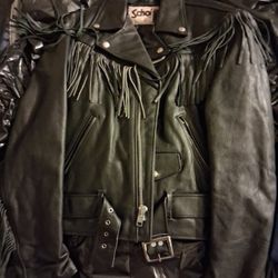 Vintage Genuine Leather Motorcycle Jacket 