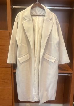 Cozy Cream Long Coat - Size L