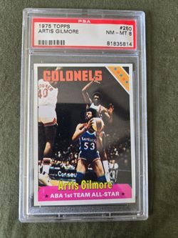 ARTIS GILMORE 1975 Topps #250 PSA Graded Card NM-MT 8 ABA Kentucky Colonels