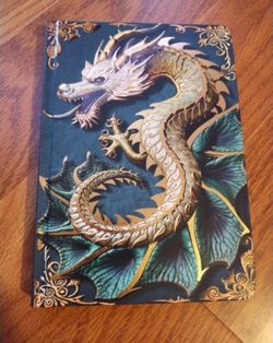 Golden Dragon Hardcover 8.5" x 6" Journal Notebook