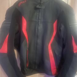 Selling a Used- Like New Joe Rocket Leather Jacket; CE rated armor and back protoector: Size US 46 X Large for $175