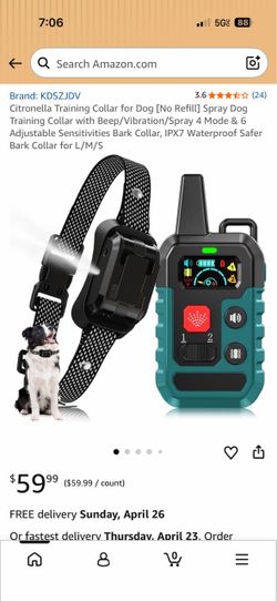 New training dog collar with remote