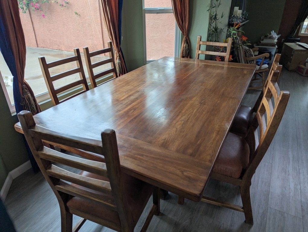 Custom Made Dining Room Table And Chairs 