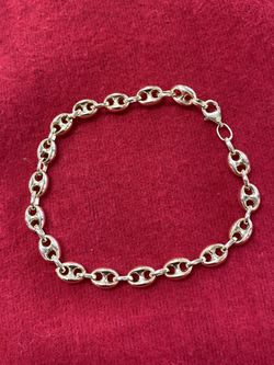 10K Puffed Anchor Bracelets