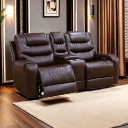 White Leather Sectional Couch (BLACK FRIDAY) 