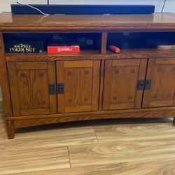 Solid Oak Tv Wall Unit 