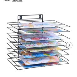 LIAQICHA Premium Iron Art Drying Rack with §Removable Shelves for Classroom-1 16.1x11.9x13.8Inches - Art Storage Organizer and Painting Drying Shelf