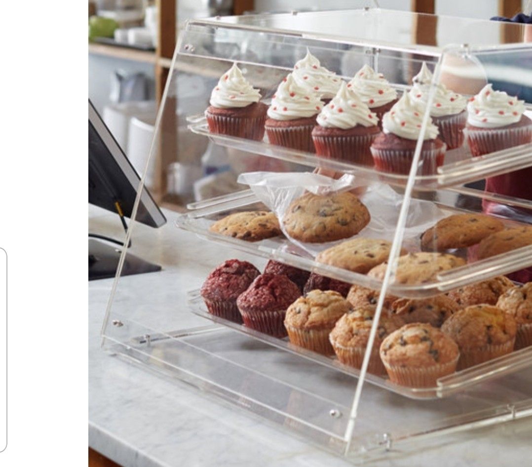 Pastry display store case, 3 available 3 shelves 45 each