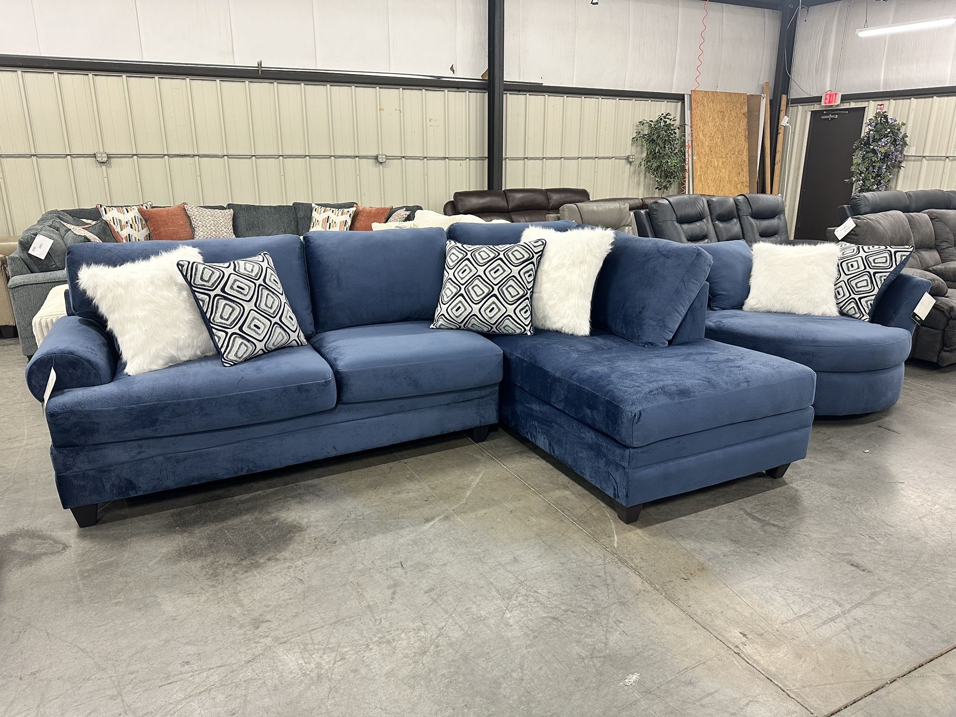 Blue Sectional