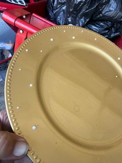 Wedding chargers Gold