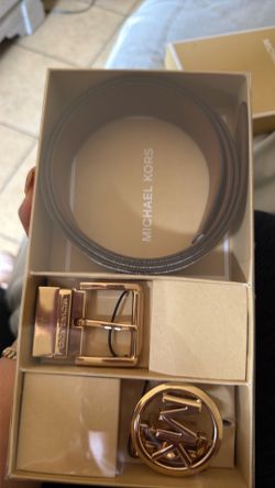 Michael Kors  Logo/tan Women's belt reversible