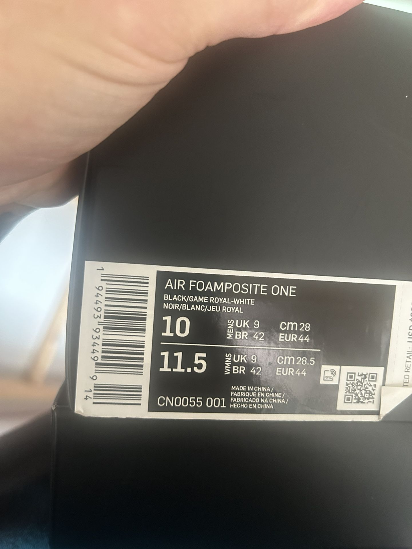 Nike Foams Size 10 And Jersey Size Large Long