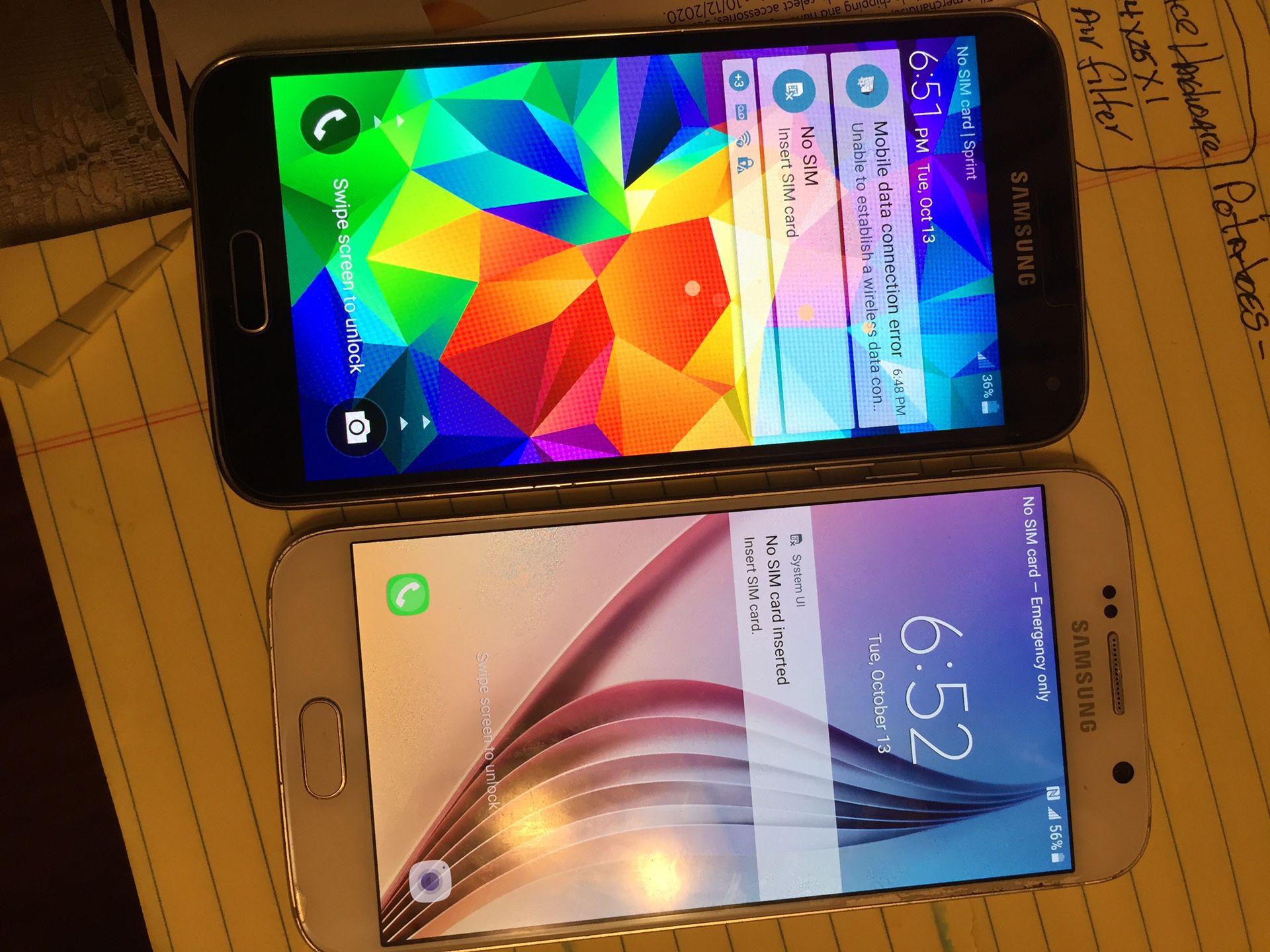 (2) Samsung Galaxy & Android Unlocked phones $200