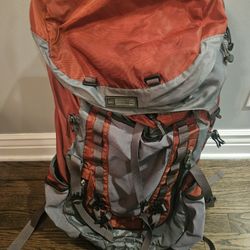 REI Co-op RIDGELINE LARGE HIKING BACKPACK 65 LITER BURGUNDY ALUMINUM FRAME