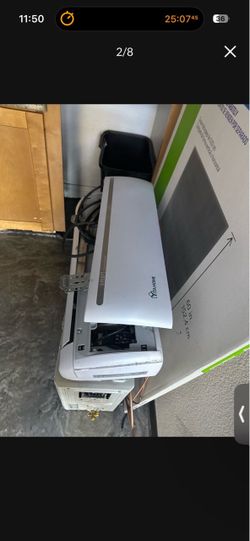 conditioner. Includes the indoor wall unit and outdoor condenser shown in the pictures. We believe it may be l