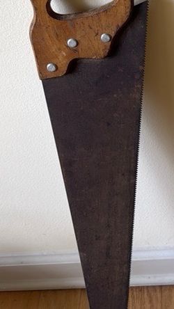 Vintage Wooden Handle Hand Saw