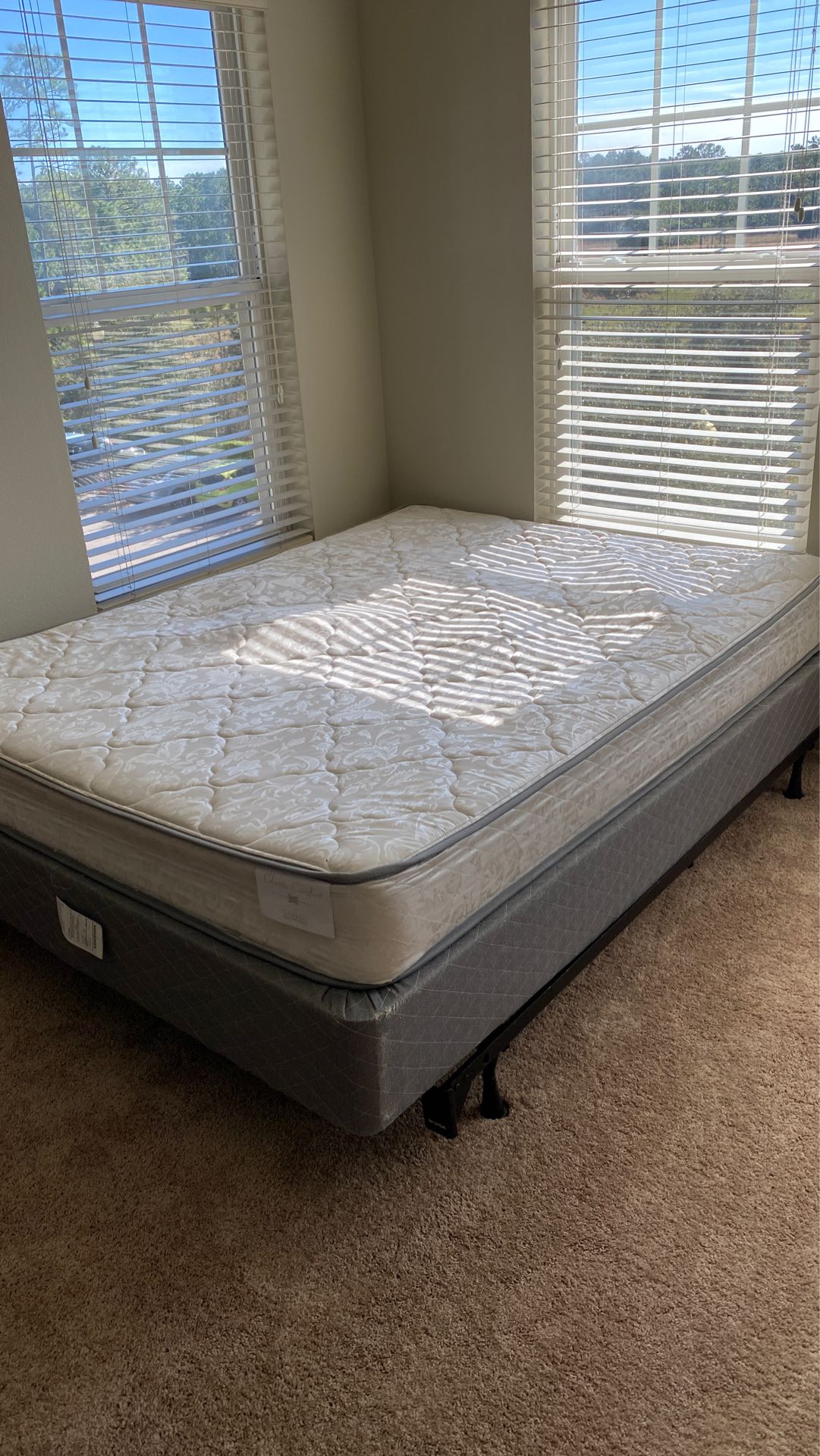 Cushy King size mattress with bed frame for sale !
