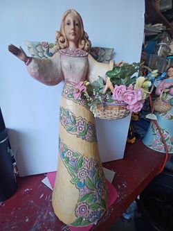 Garden Angel 20 in tall (brown hair) & 21 in tall (blonde hair).