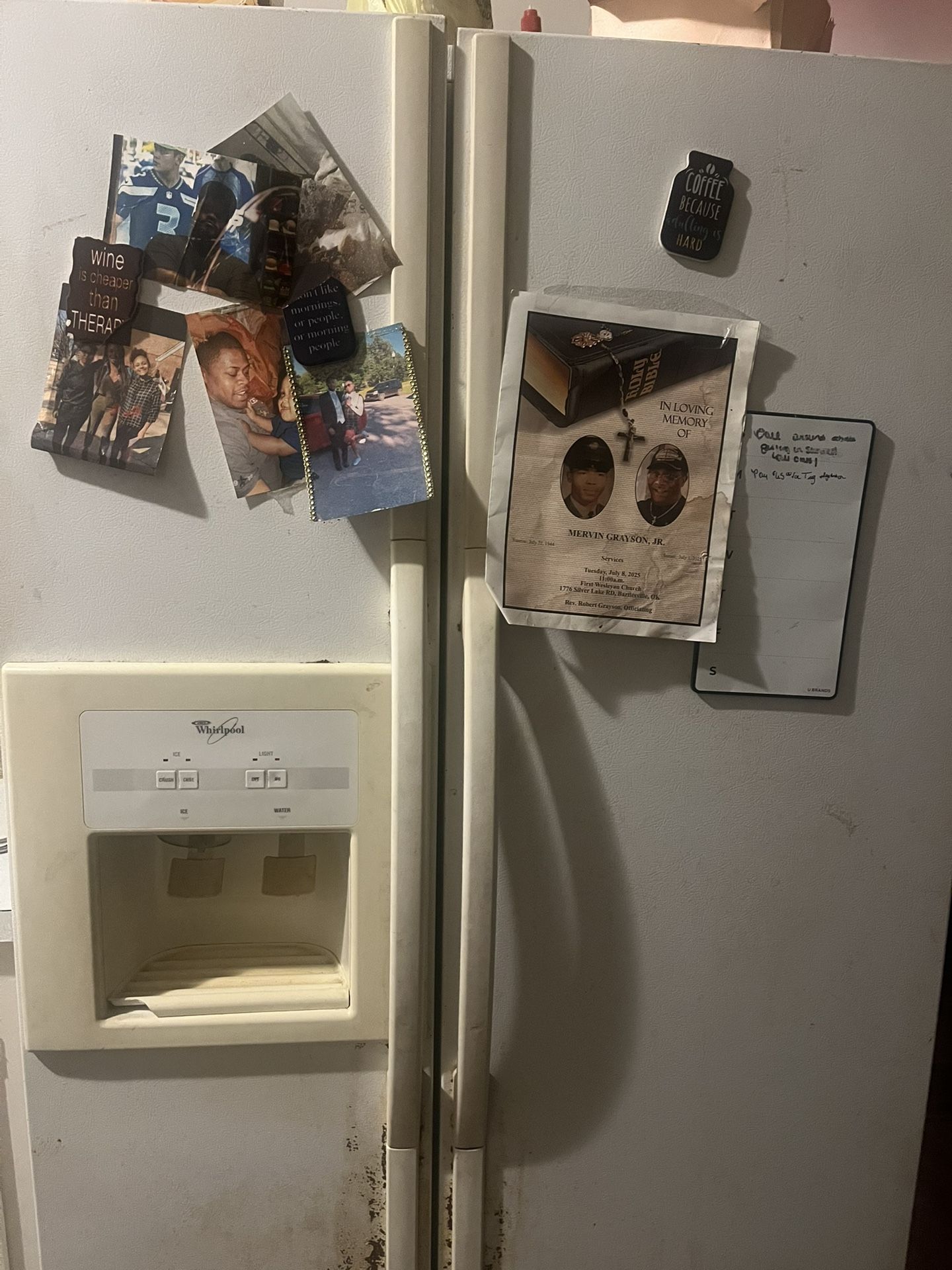 Whirlpool Refrigerator Icemaker And Water Side By Side Doors