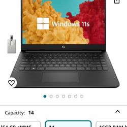HP Stream 14-Inch Laptop, Intel Celeron N4000, 4 GB RAM, 64 GB eMMC, Windows 10 Home in S Mode (14-cb159nr, Jet Black)