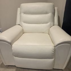 Dual power leather recliner