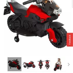 Toy Time Lil' Rider 2-Wheel Motorcycle with Training Wheels Ride-On

