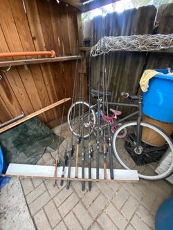 $15 each fishing pool all good condition and free .pole holder