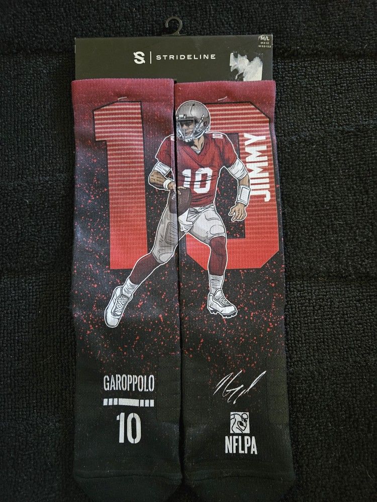 Strideline SF 49ers #10 Jimmy Garoppolo Socks- SZ M/L