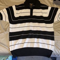 Black-and-white FB county shirt