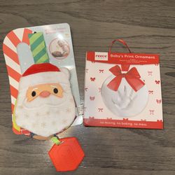 Christmas crinkle book and handprint ornament