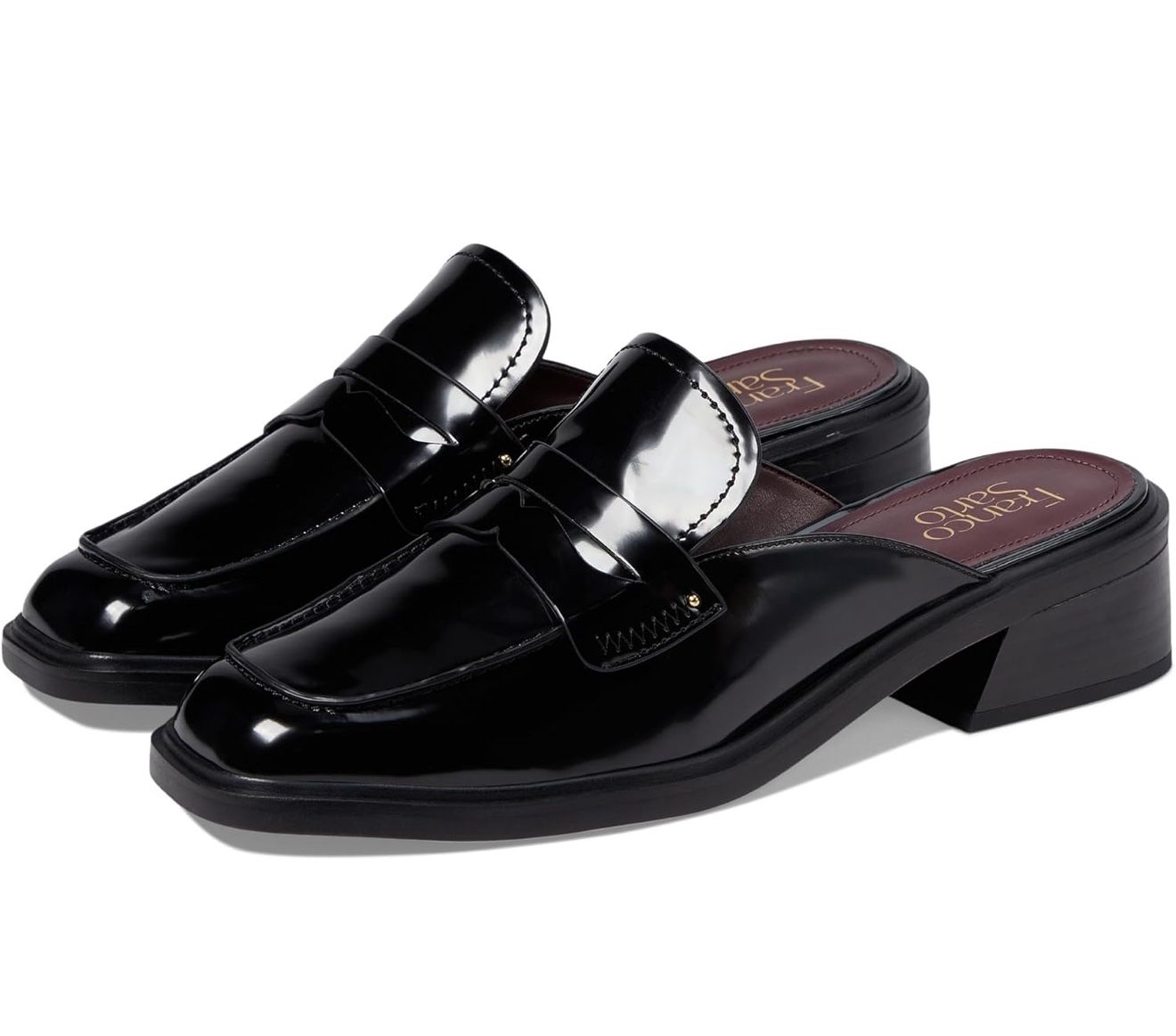 Franco Sarto Women's Genny Loafer Mule, black 9 M size